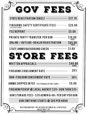 Mustang Fee Sign